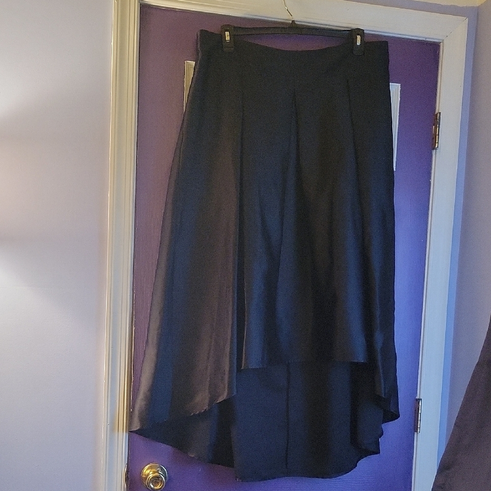 Ashley Nell Tipton Black High Low Maxi Skirt for Cocktail